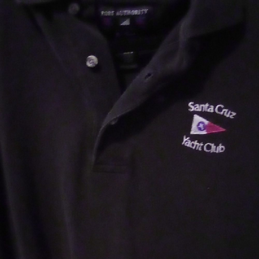 Port Authority Black Polo Shirt Santa Cruz Yacht Club Original L